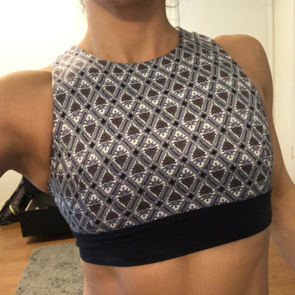 Athleta Deep Breath Bralette Bra XS Navy Blue